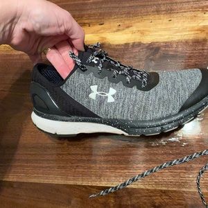 Grey black and white under armor sneakers size 8.5